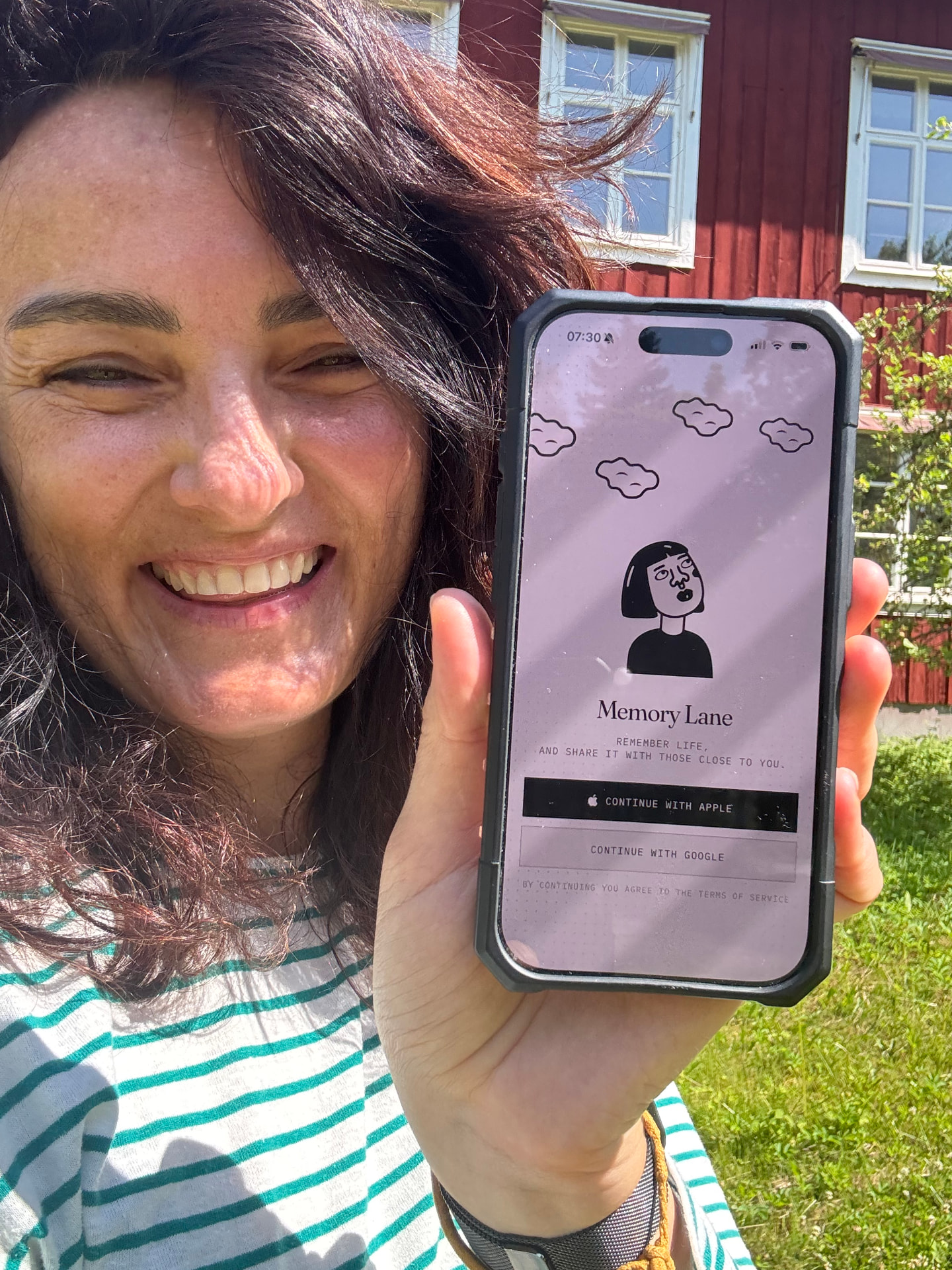 Eine mit Modaal gebaute App auf einem iPhone — echtes natives Ergebnis statt Prototyp im Browser